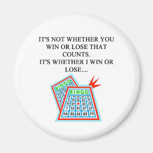 Imán regalos de jugador de bingo