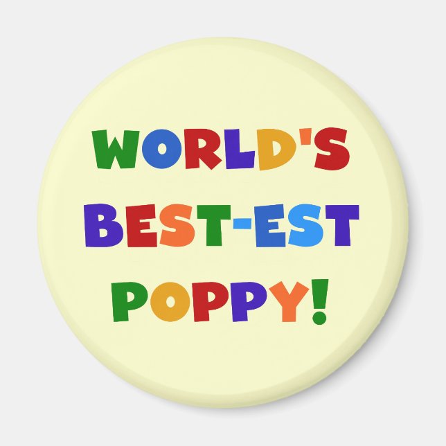 Imán Regalos de la amapola del Mejor-est del mundo (Frente)