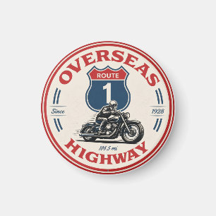 Imán regalos de la carretera Overseas Highway vintage d