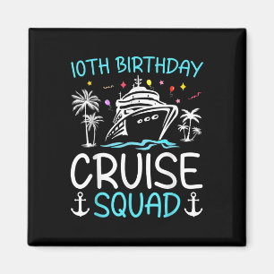 Imán Regalos de la escuadra de crucero de cumpleaños nú