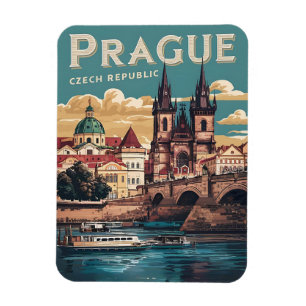 Imán regalos de la república checa de praga de viaje vi