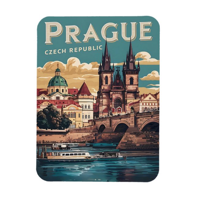 Imán regalos de la república checa de praga de viaje vi (Vertical)