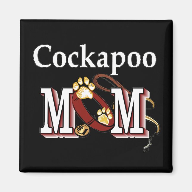 Imán Regalos de mamá de perro Cockapoo (Frente)