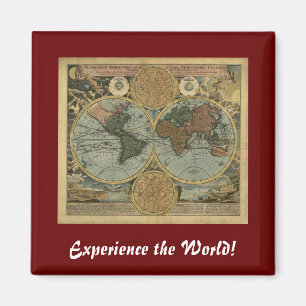 Imán Regalos de mapas del mundo antiguo