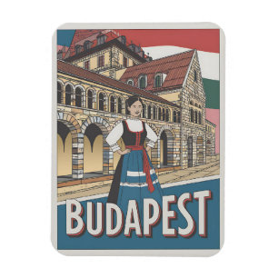 Imán regalos de mujer local vintage Budapest Hungría