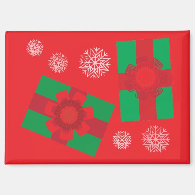 Imán Regalos de Navidad (Anverso)