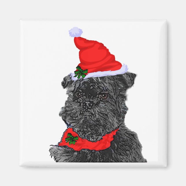 Imán Regalos de Navidad para Affenpinscher (Frente)