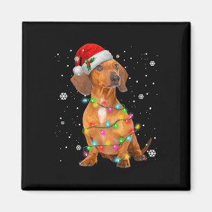 Imán Regalos de Navidad para perros Dachshund