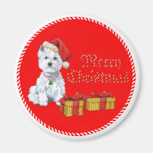 Imán Regalos de Navidad para West Highland White Terrie