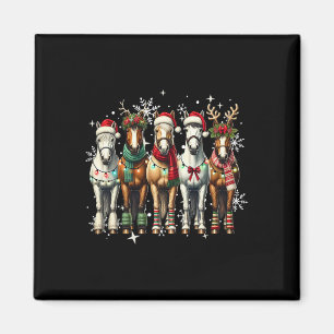 Imán Regalos De Navidades De Caballos Para Amantes De C