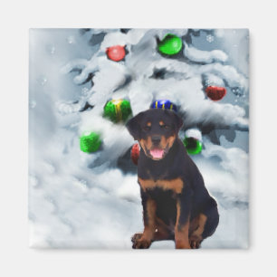 Imán Regalos de Navidades Rottweiler