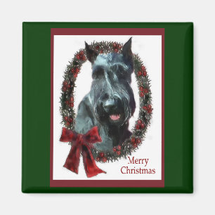 Imán Regalos de Navidades Schnauzer