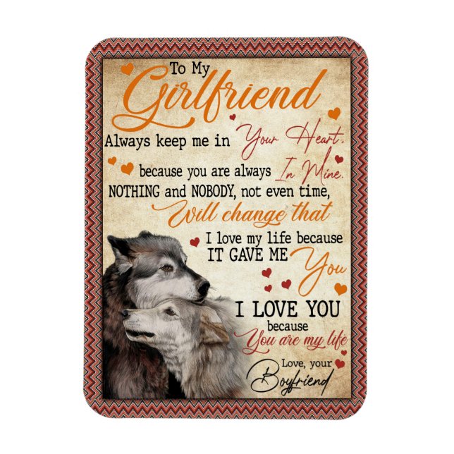 Imán Regalos de Novia| Carta A Mi Novia (Vertical)