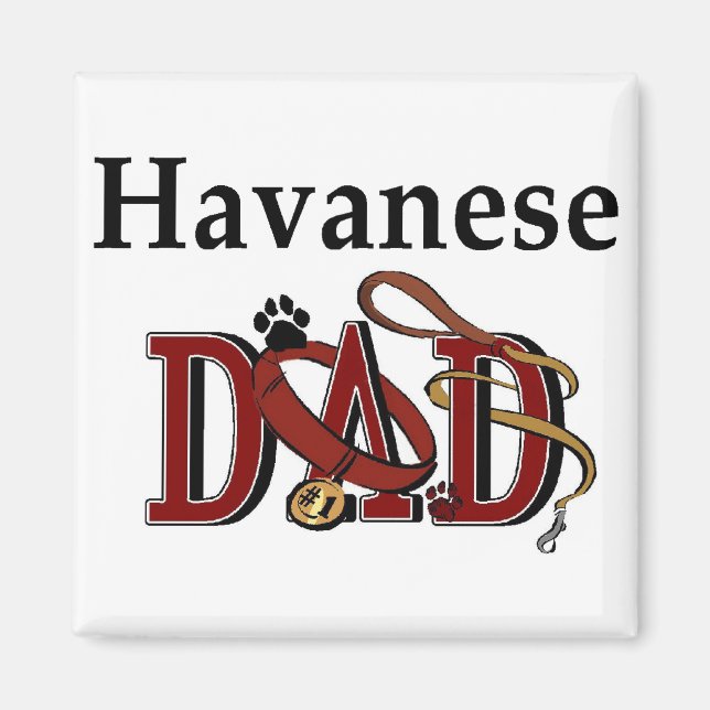 Imán Regalos de papá de Havanés (Frente)