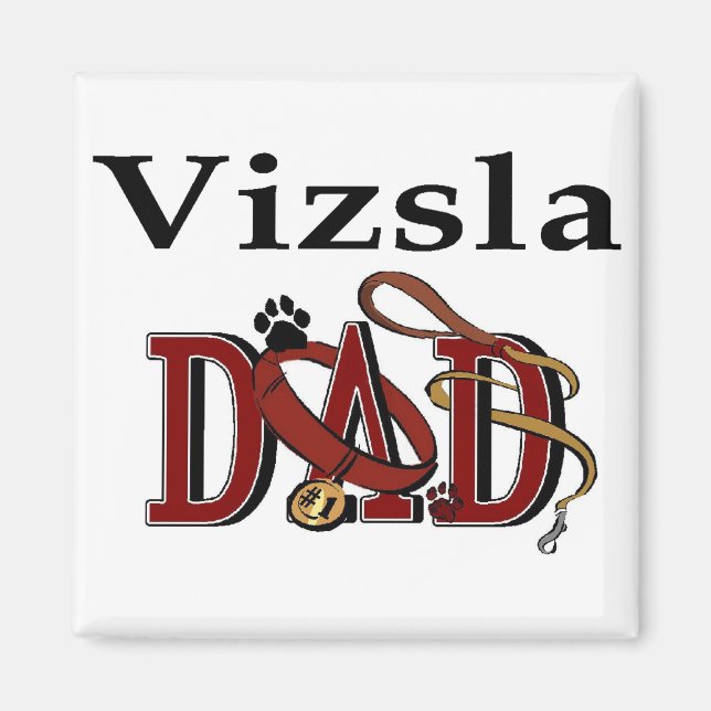 Imán Regalos de papá de Vizsla (Frente)
