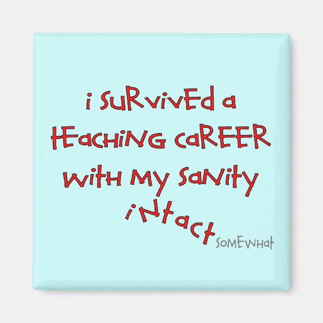 Imán Regalos de profesores retirados, declaraciones div (Frente)