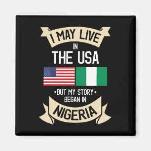 Imán Regalos de raíces nigerianas de Nigeria bandera es