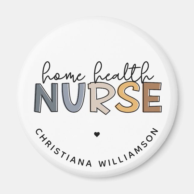 Imán Regalos de reconocimiento de enfermería en el hoga (Frente)