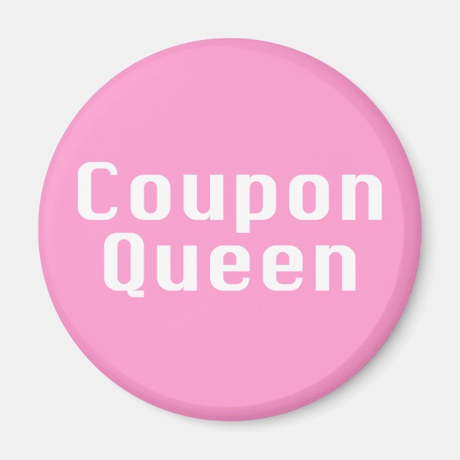 Imán Regalos de reina de cupones (Frente)