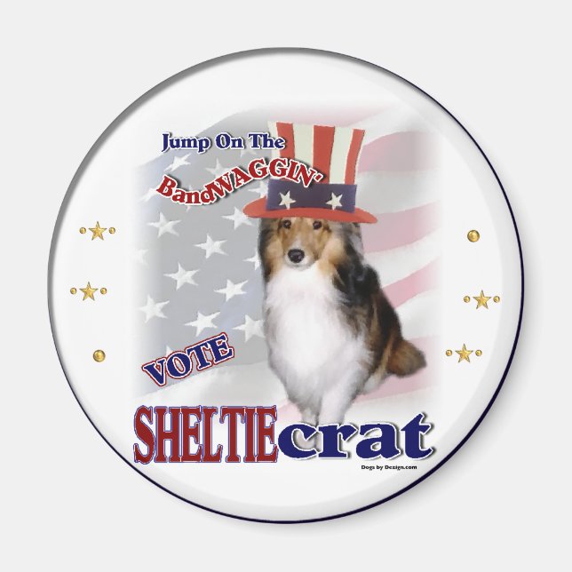 Imán Regalos de Shetland Sheepdog Sheltie (Frente)