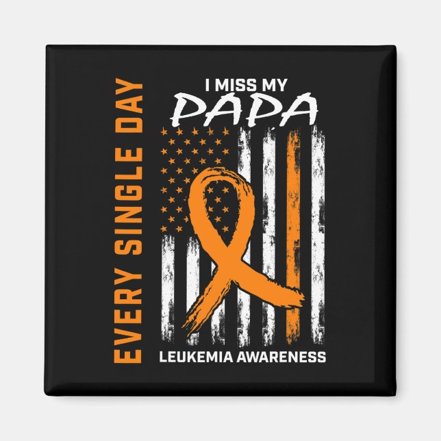 Imán Regalos de solidaridad pérdida de papá Naranja Leu (Frente)