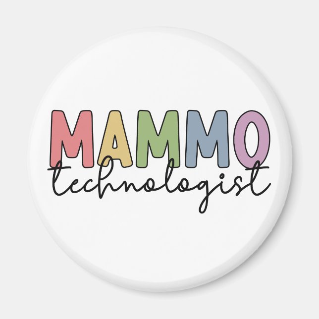 Imán Regalos de técnicos de mamografía de mammo (Frente)