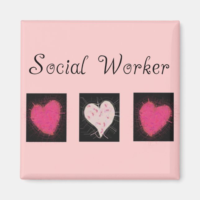 Imán Regalos de trabajadores sociales (Frente)