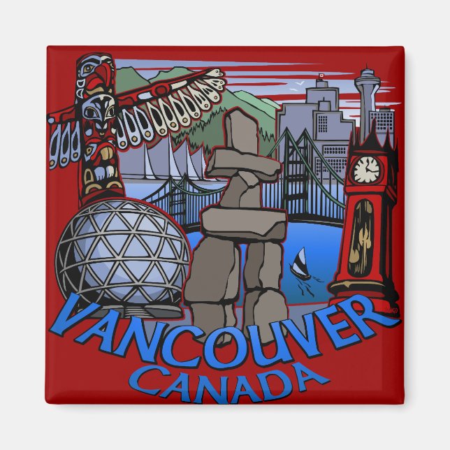 Imán Regalos de Vancouver Magnet Souvenir Magnet Vancou (Frente)
