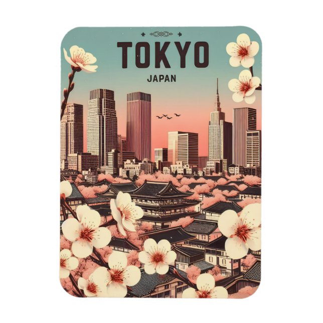 Imán Regalos de viaje de Tokio Japón (Vertical)