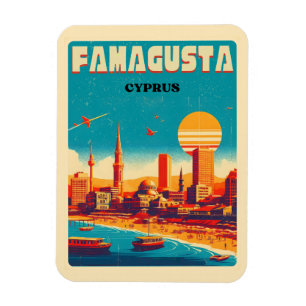 Imán Regalos de viaje retro Famagusta Playa Chipre