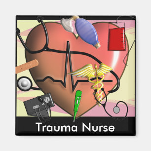 Imán Regalos del arte de la enfermera del trauma