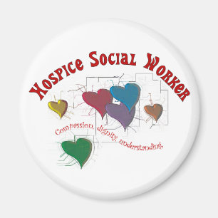 Imán Regalos del asistente social del hospicio