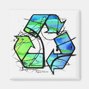 Imán Regalos del Día de la Tierra: Reutiliza, Reduce, R