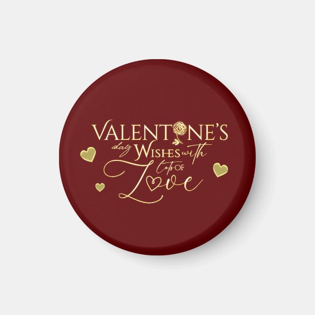 Imán Regalos del Día de San Valentín Rojo (Frente)