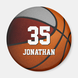 Imán regalos del equipo deportivo de baloncesto gris ma