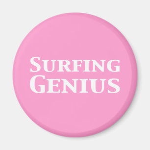 Imán Regalos del genio que practican surf