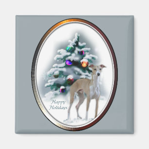 Imán Regalos del navidad del galgo italiano