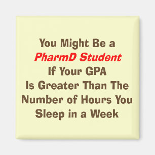 Imán Regalos divertidos del estudiante de PharmD