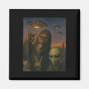 Imán Regalos Divertidos Hombres W Pie Grande Alien Rock