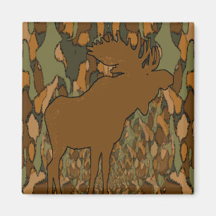 Imán Regalos e invitaciones de camuflaje de Moose