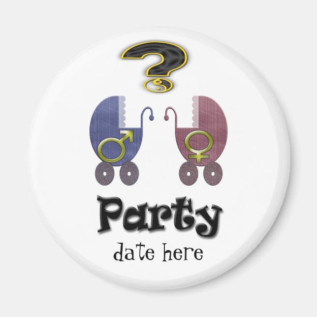 Imán Regalos e invitaciones de Fiestas para revelar el  (Frente)