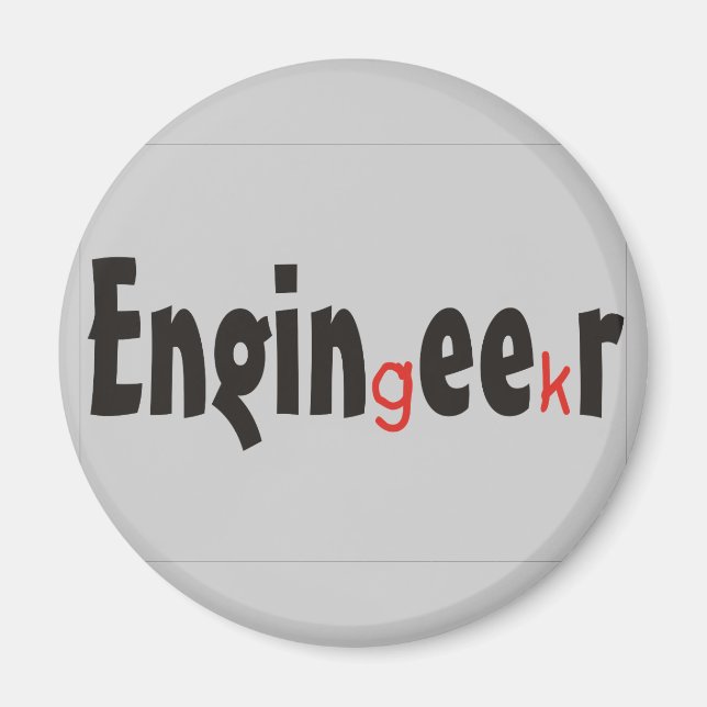 Imán Regalos graciosos del ingeniero "Geek" (Frente)