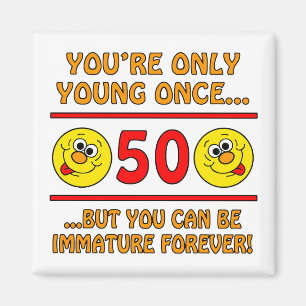Imán Regalos inmaduros de cumpleaños número 50