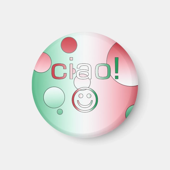 Imán Regalos italianos: Hola / Cara de Ciao (Frente)