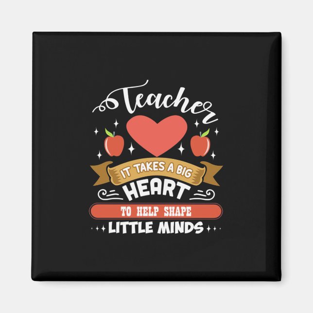 Imán Regalos Maestra | Maestra de Gran Corazón (Frente)