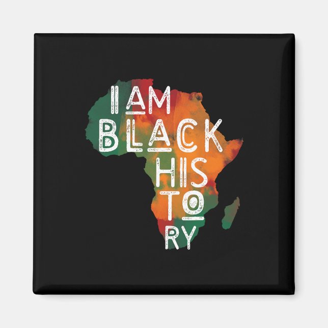 Imán Regalos Orgullo Negro Soy Historia Negra Mes Ameri (Frente)