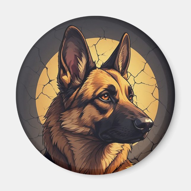 Imán 🦴 Regalos para amantes de Pastor Alemán 🦴 (Frente)