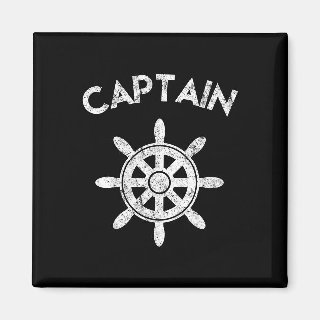 Imán Regalos para capitán de barco rueda velero navegac (Frente)