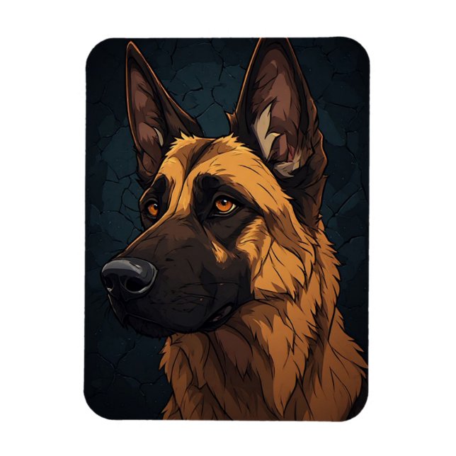 Imán 🐕 Regalos para dueños de pastor alemán 🐕 (Vertical)