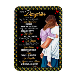 Imán Regalos para la hija Carta A Mi Hija De Papá